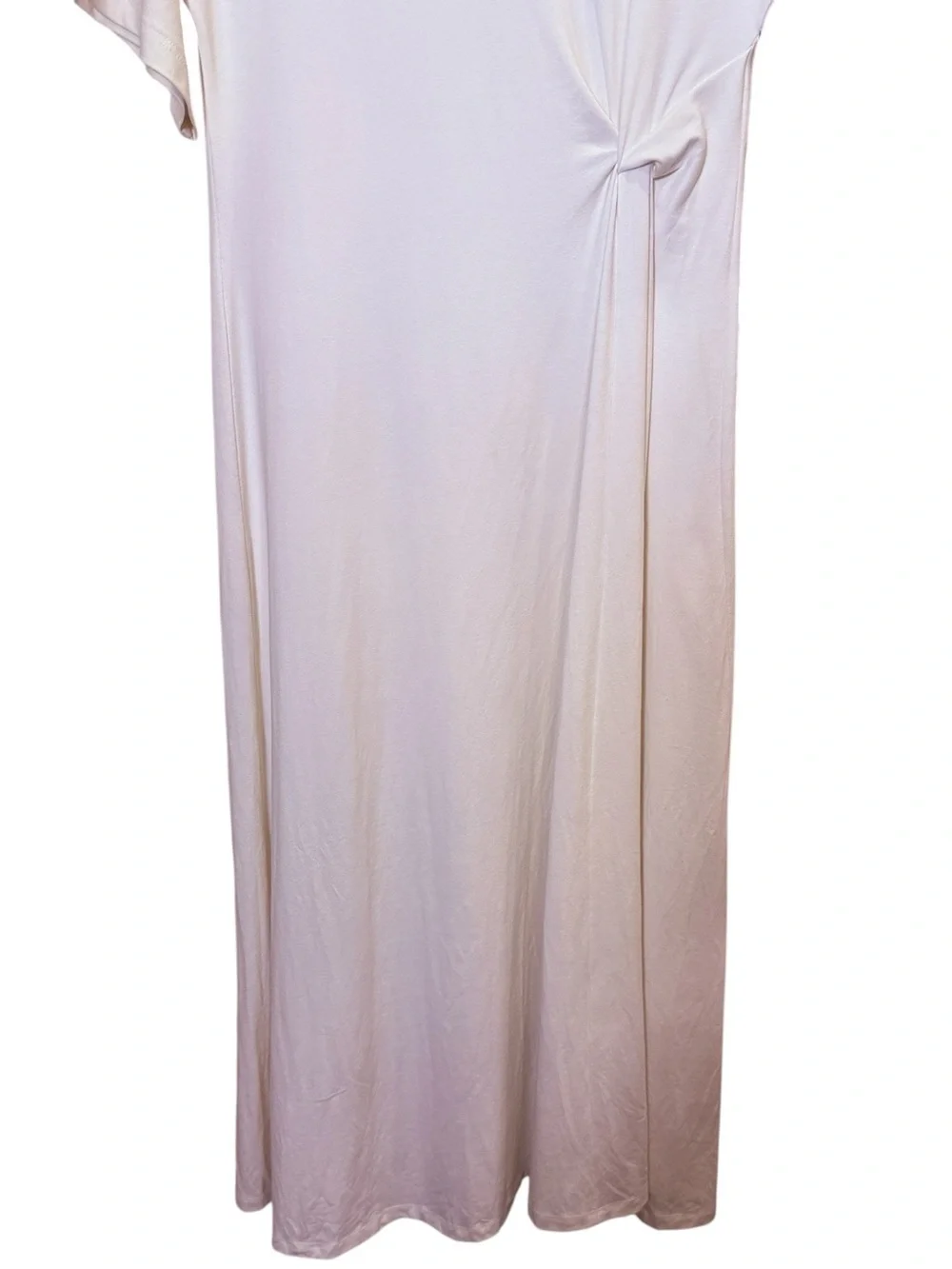 Tuckernuck Women’s Cream Streamlined Cotton Blend Gathered Waist Maxi Dress sz S - Picture 4 of 16